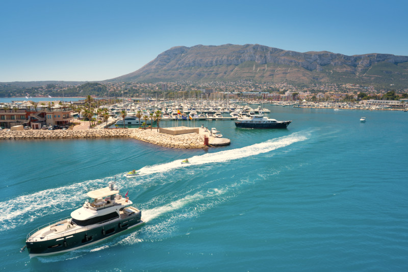 Denia skyline in Alicante Spain